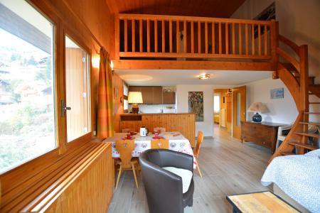 Ski verhuur Appartement 3 kamers 6 personen (1A) - Résidence le Planay - Le Grand Bornand - Woonkamer