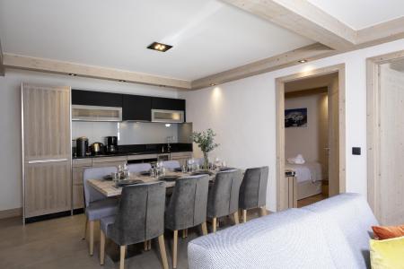 Ski verhuur Appartement 4 kamers 8 personen (Prestige) - Résidence le Roc des Tours - Le Grand Bornand - Eethoek