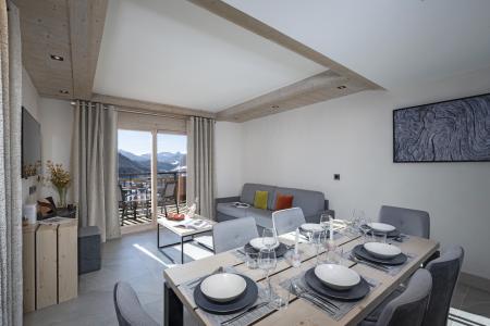 Skiverleih 3-Zimmer-Appartment für 6 Personen (Grand Confort) - Résidence les Chalets de Joy - Le Grand Bornand - Esszimmer