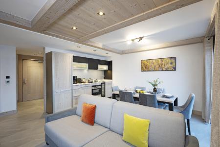 Skiverleih 3 Zimmer Maisonettewohnung für 6 Personen - Résidence les Chalets de Joy - Le Grand Bornand - Esszimmer