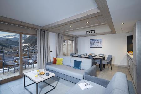 Ski verhuur Appartement duplex 4 kamers 8 personen - Résidence les Chalets de Joy - Le Grand Bornand - Sofa
