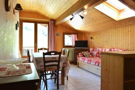 Skiverleih 2-Zimmer-Holzhütte für 6 Personen (003) - Résidence Perralpes - Le Grand Bornand - Wohnzimmer