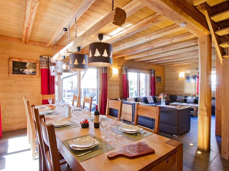 Ski verhuur Chalet 7 kamers 14 personen - Chalet l'Ours Brun - Les 2 Alpes - Woonkamer