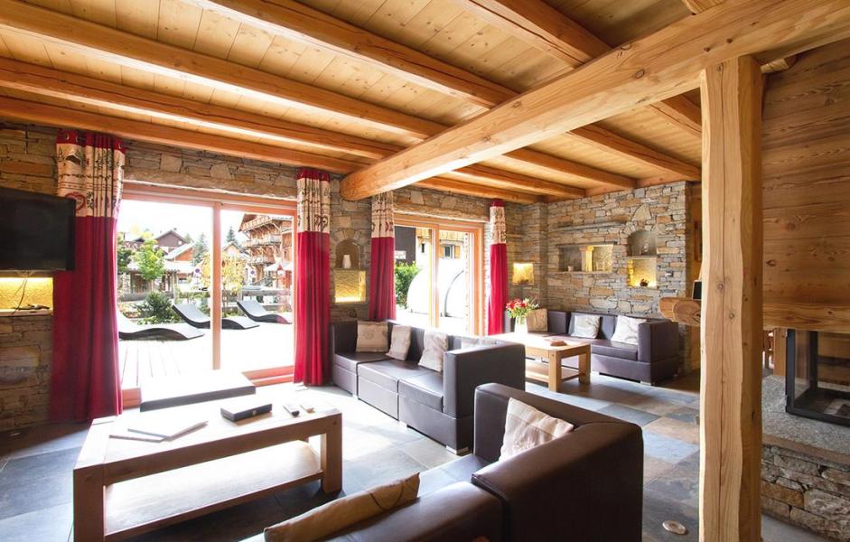 Skiverleih Chalet Le Loup Lodge - Les 2 Alpes - Wohnzimmer