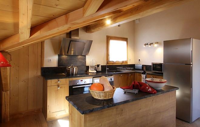 Soggiorno sugli sci Chalet Levanna Occidentale - Les 2 Alpes - Cucina aperta