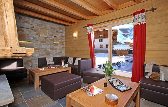 Ski verhuur Chalet Prestige Lodge - Les 2 Alpes - Woonkamer