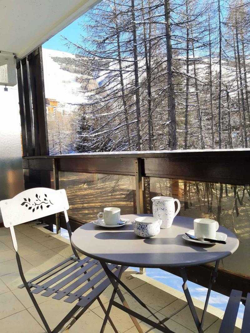 Ski verhuur Studio bergnis 4 personen (204) - La Résidence le Prapelier - Les 2 Alpes - Balkon