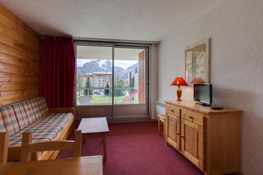Ski verhuur Appartement 2 kamers bergnis 6 personen - Résidence Côte Brune - Les 2 Alpes - Woonkamer
