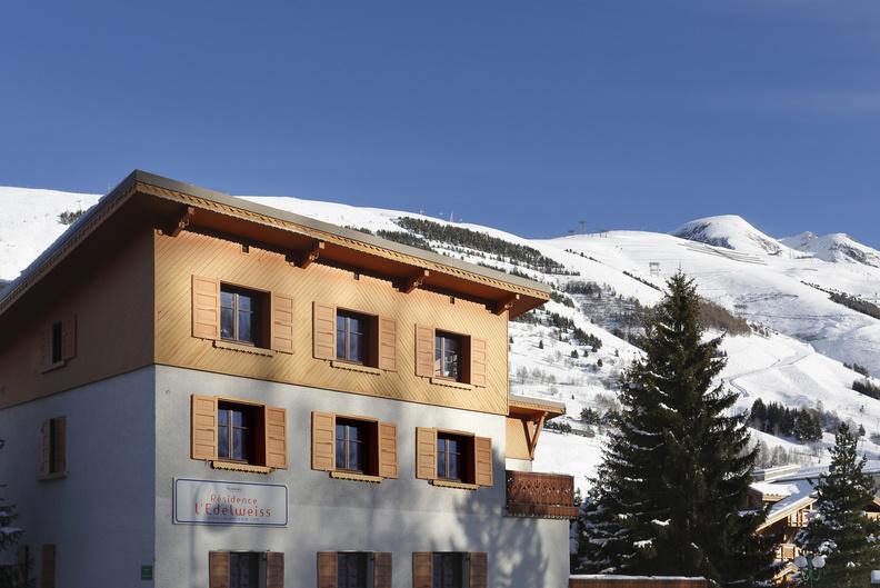 Vacances en montagne Résidence l'Edelweiss - Les 2 Alpes - Extérieur hiver