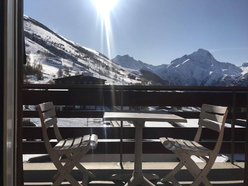 Location au ski Studio coin montagne 4 personnes (223) - Résidence La Meije 10 - Les 2 Alpes - Balcon