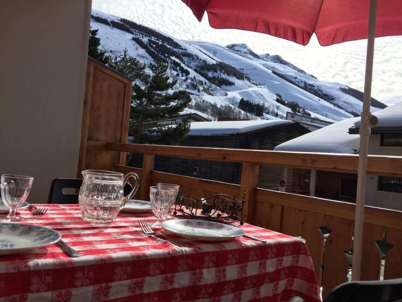 Location au ski Studio coin montagne 4 personnes (673) - Résidence le Jandri - Les 2 Alpes - Balcon