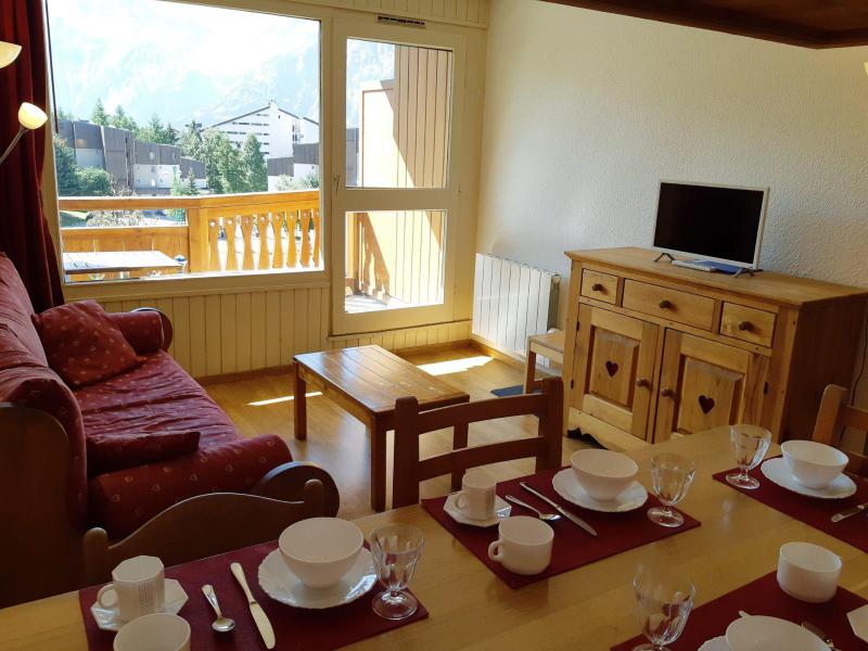 Ski verhuur Appartement 2 kamers bergnis 6 personen (PLS1502) - Résidence le Plein Sud B - Les 2 Alpes - Woonkamer