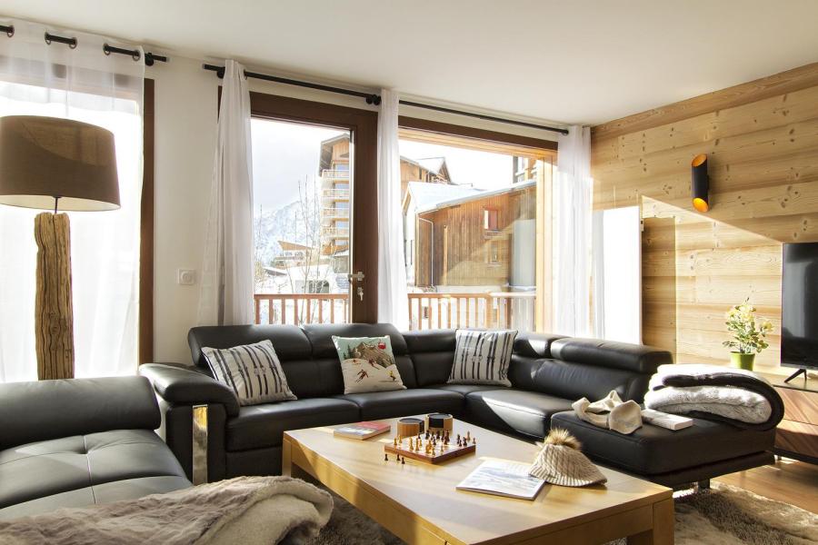 Skiverleih 5-Zimmer-Holzhütte für 12 Personen (34-35) - Résidence le Provencal - Les 2 Alpes - Wohnzimmer