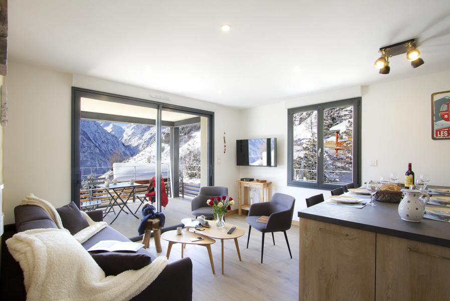 Rent in ski resort 3 room apartment 6 people (3.3) - Résidence Mariande - Les 2 Alpes - Living room