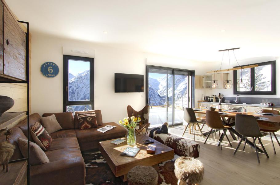 Ski verhuur Appartement 4 kamers 9 personen (4.1) - Résidence Mariande - Les 2 Alpes - Woonkamer