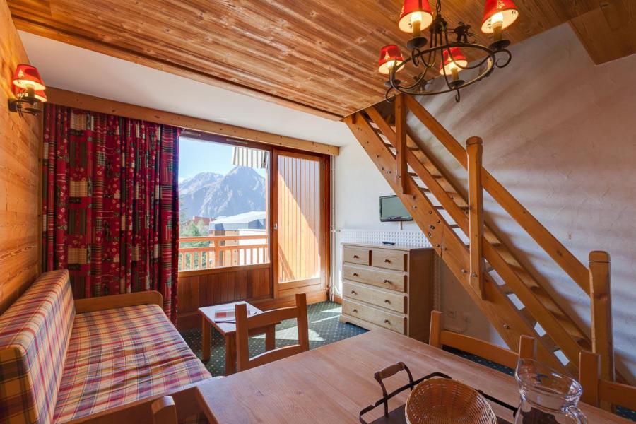 Ski verhuur Appartement duplex 3 kamers bergnis 8 personen - Résidence Meijotel - Les 2 Alpes - Woonkamer