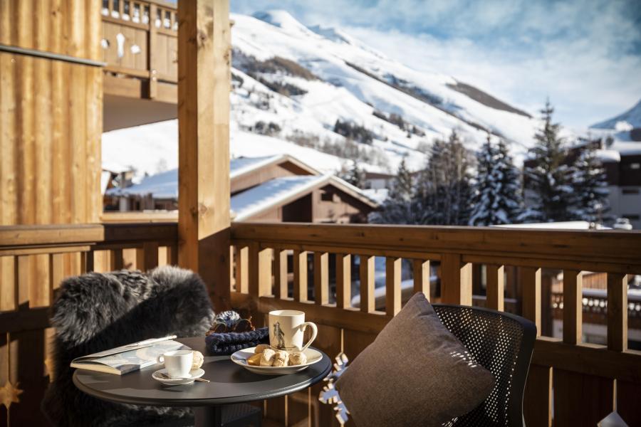 Ski verhuur Appartement 3 kabine kamers 8 personen - Résidence Terresens Neige et Soleil - Les 2 Alpes - Balkon