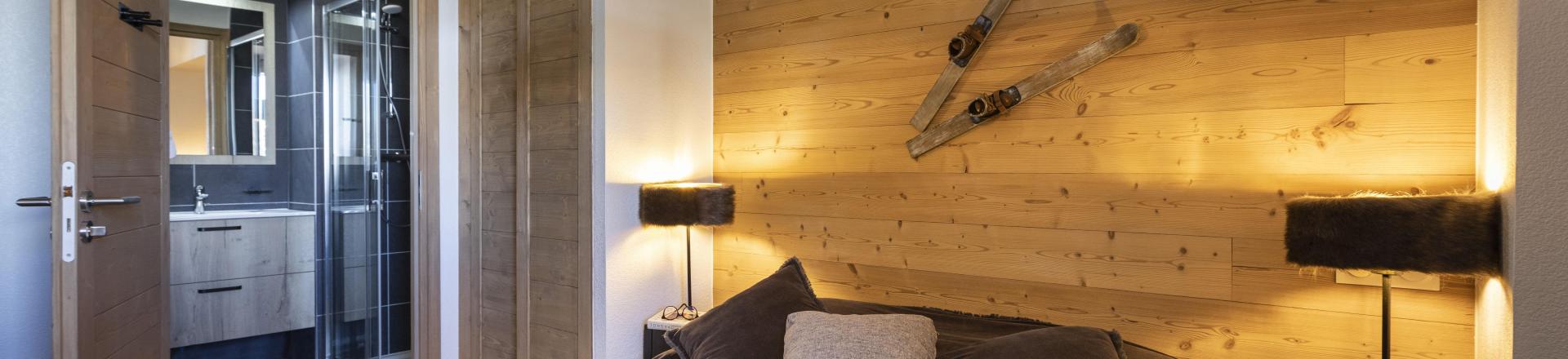 Skiverleih 2-Zimmer-Holzhütte für 6 Personen - Résidence Neige et Soleil - Les 2 Alpes - Schlafzimmer
