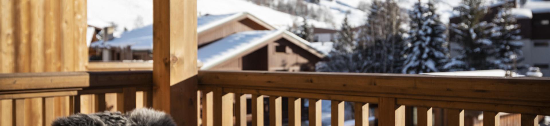 Skiverleih 3-Zimmer-Holzhütte für 8 Personen - Résidence Terresens Neige et Soleil - Les 2 Alpes - Balkon