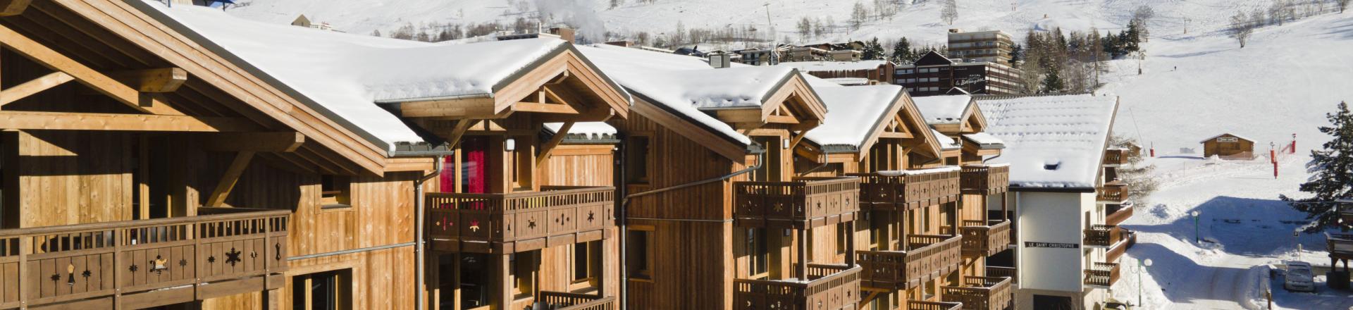 Skiverleih Résidence Terresens Neige et Soleil - Les 2 Alpes - Draußen im Winter