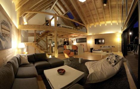 Skiverleih Chalet Snö Lodge - Les 2 Alpes - Kleines Wohnzimmer
