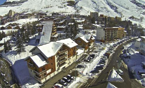 Ski verhuur Résidence Au Coeur des Ours - Les 2 Alpes - Buiten winter