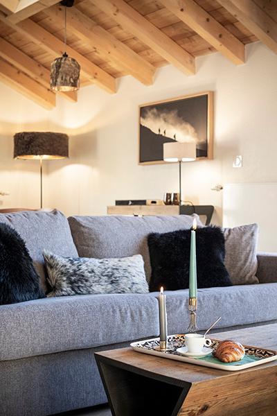 Rent in ski resort 4 room apartment 8 people - Résidence Terresens Neige et Soleil - Les 2 Alpes - Living room