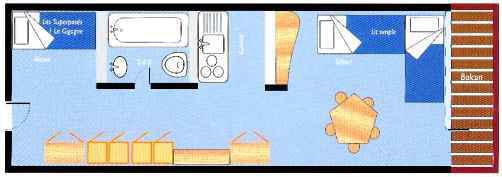 Studio coin montagne 5 personnes (275)