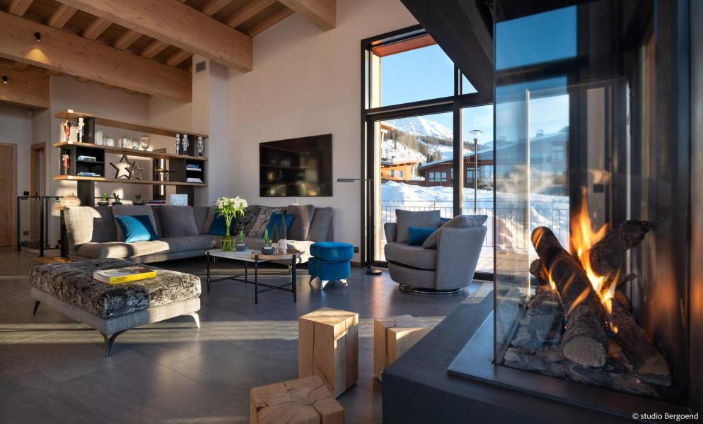 Rent in ski resort 9 room chalet 15 people - Chalet Arc 1838 - Les Arcs - Living room