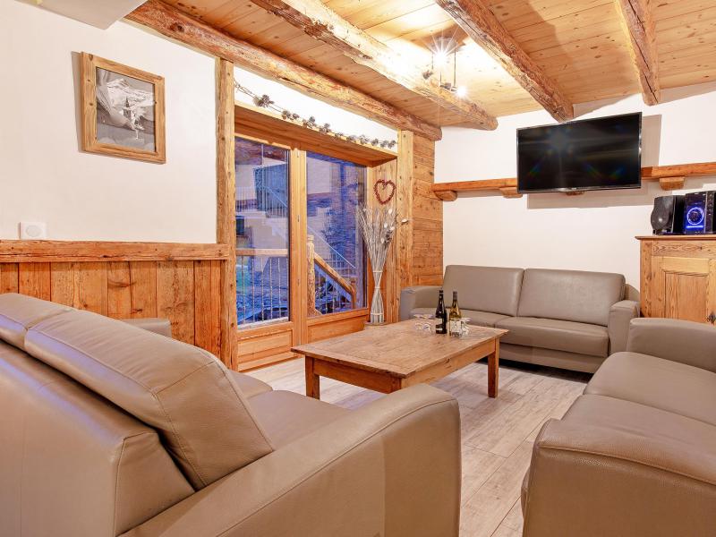 Rent in ski resort Chalet Farmhouse - Les Arcs - Living room