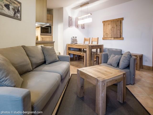 Skiverleih 2-Zimmer-Holzhütte für 5 Personen (30) - La Résidence l'Iseran - Les Arcs - Wohnzimmer