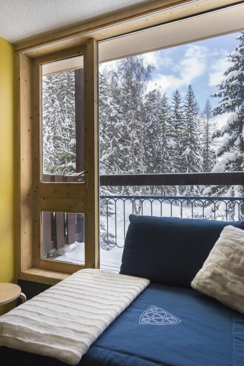 Ski verhuur Studio bergnis 4 personen (209) - La Résidence le Miravidi - Les Arcs - Woonkamer