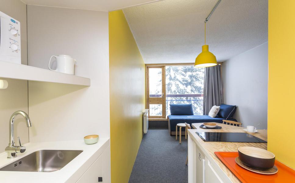 Аренда на лыжном курорте Квартира студия со спальней для 4 чел. (209) - La Résidence le Miravidi - Les Arcs - апартаменты