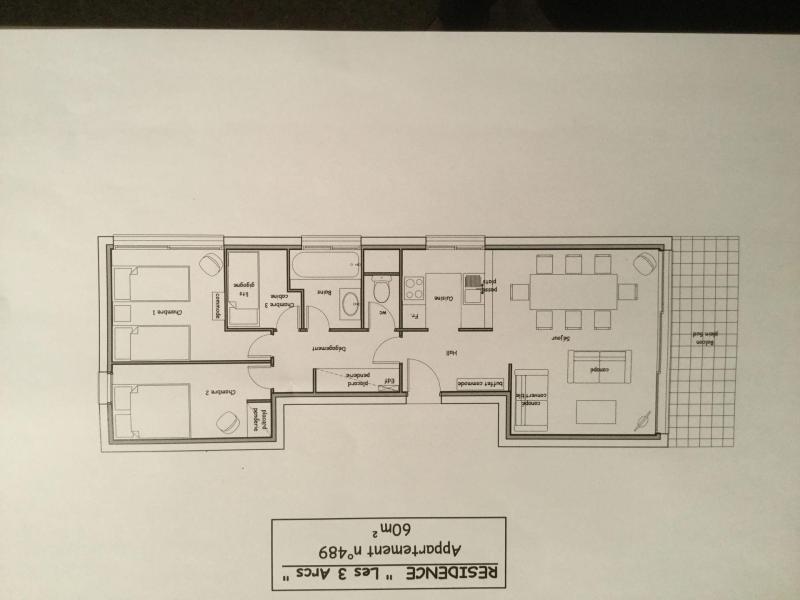Skiverleih 3-Zimmer-Appartment für 8 Personen (489) - Résidence 3 Arcs - Les Arcs - Plan