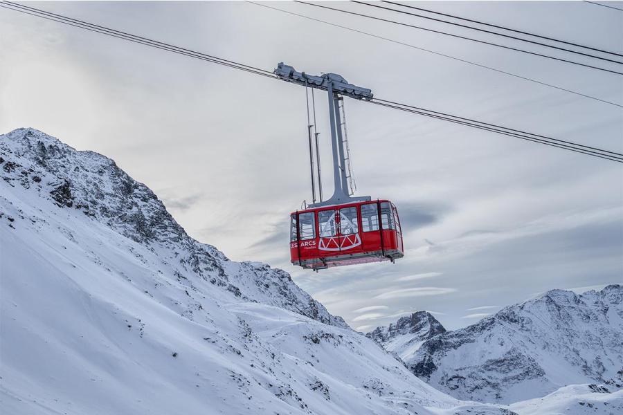 Ski verhuur Studio bergnis 4 personen (154) - Résidence Aiguille Rouge - Les Arcs - Woonkamer