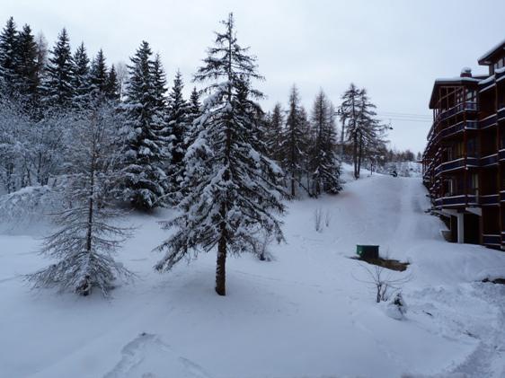 Location au ski Studio mezzanine 5 personnes (205) - Résidence l'Aiguille Grive Bât II - Les Arcs - Extérieur hiver