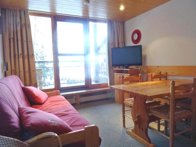 Ski verhuur Appartement 2 kamers 6 personen (324) - Résidence l'Aiguille Grive Bât III - Les Arcs - Woonkamer