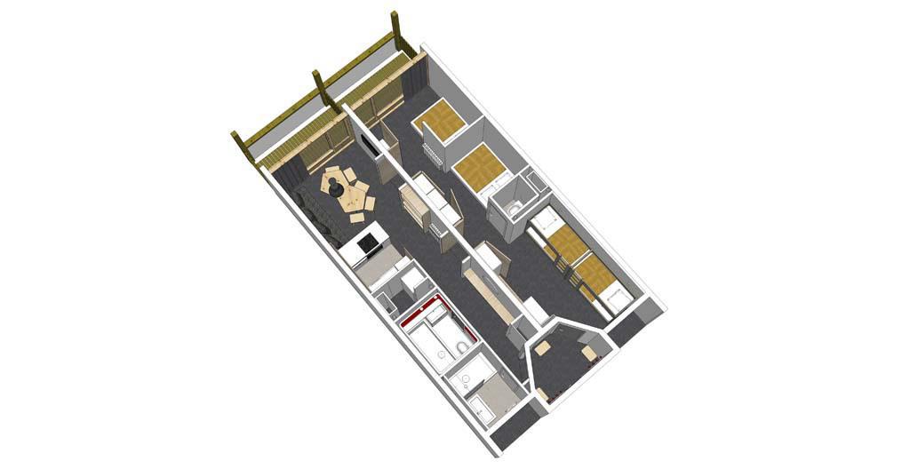Location au ski Appartement 3 pièces 8 personnes (400) - Résidence l'Aiguille Rouge - Les Arcs