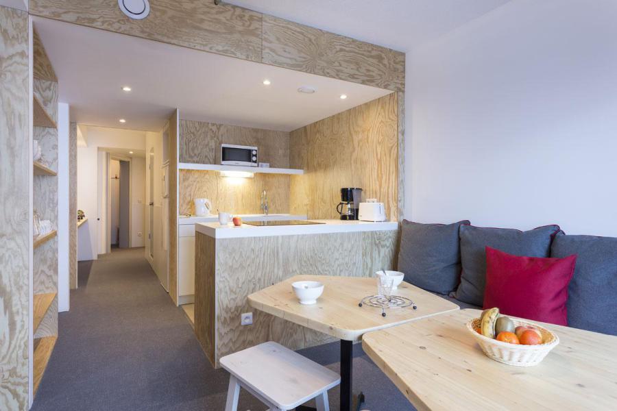 Ski verhuur Appartement 3 kamers 8 personen (400) - Résidence l'Aiguille Rouge - Les Arcs - Woonkamer
