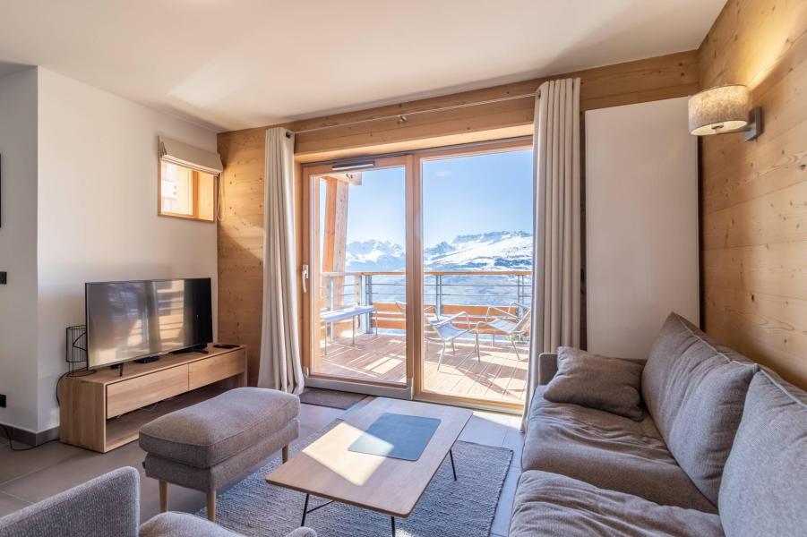 Ski verhuur Appartement 4 kamers 8 personen (B41) - Résidence L'Ecrin - Les Arcs - Woonkamer