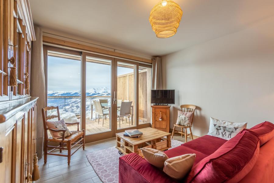 Ski verhuur Appartement 3 kamers bergnis 8 personen (403) - Résidence le Ridge - Les Arcs - Woonkamer