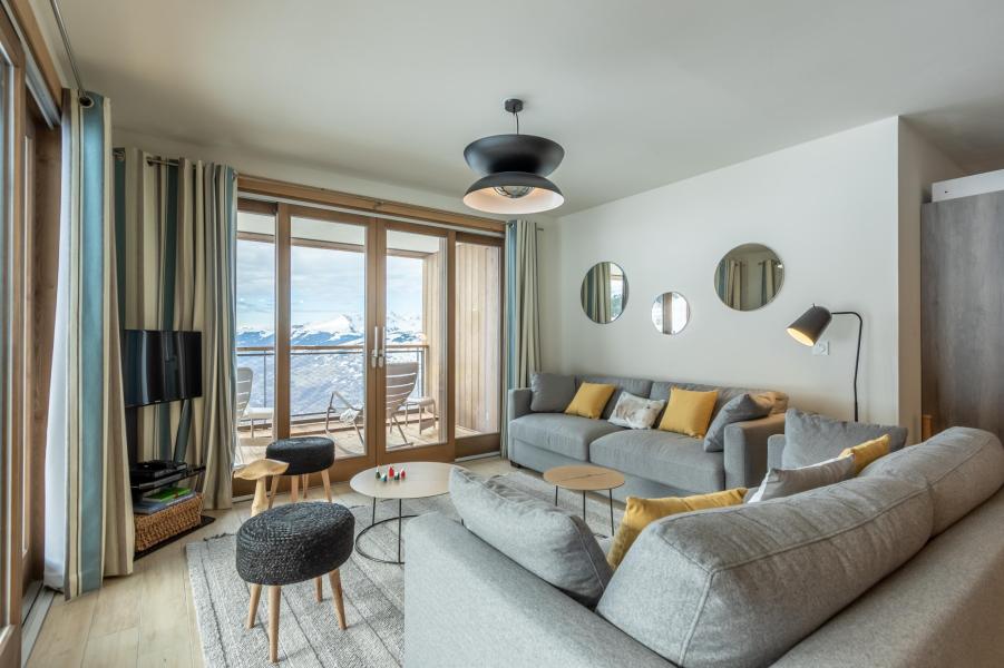 Ski verhuur Appartement 4 kamers bergnis 10 personen (203) - Résidence le Ridge - Les Arcs - Woonkamer