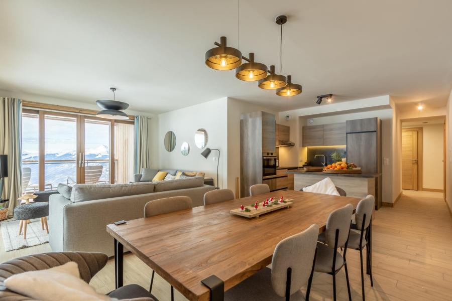 Ski verhuur Appartement 4 kamers bergnis 10 personen (203) - Résidence le Ridge - Les Arcs - Woonkamer