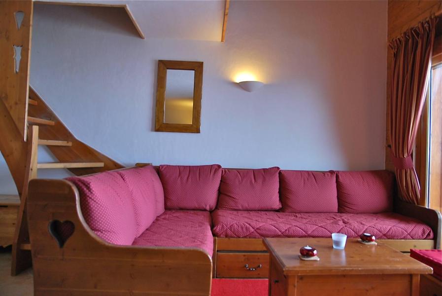 Skiverleih 4 Zimmer Maisonettewohnung für 6 Personen (B16) - Résidence le St Bernard - Les Arcs - Wohnzimmer