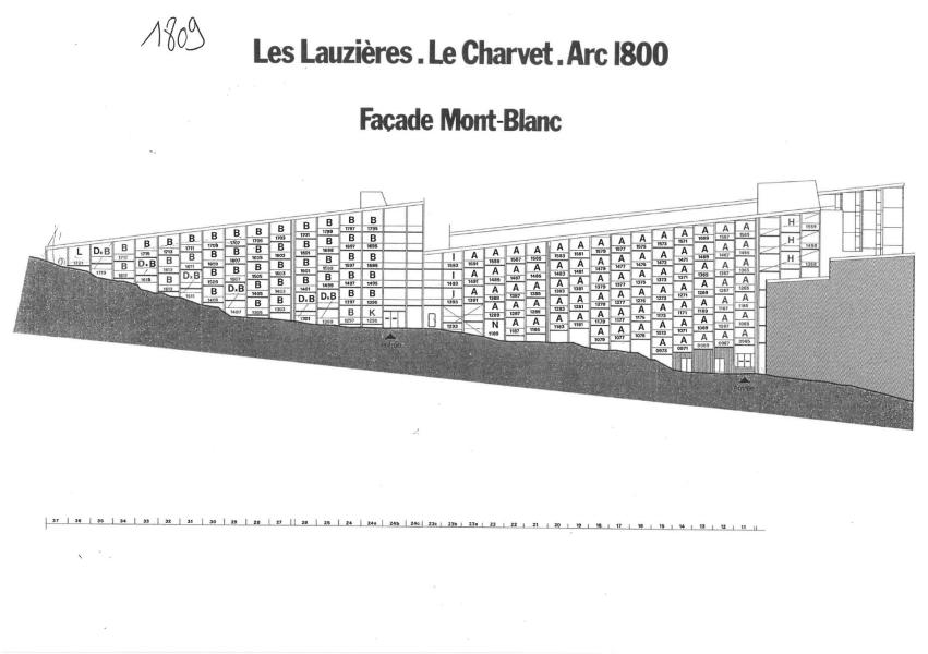 Location au ski Résidence les Lauzières - Les Arcs - Plan