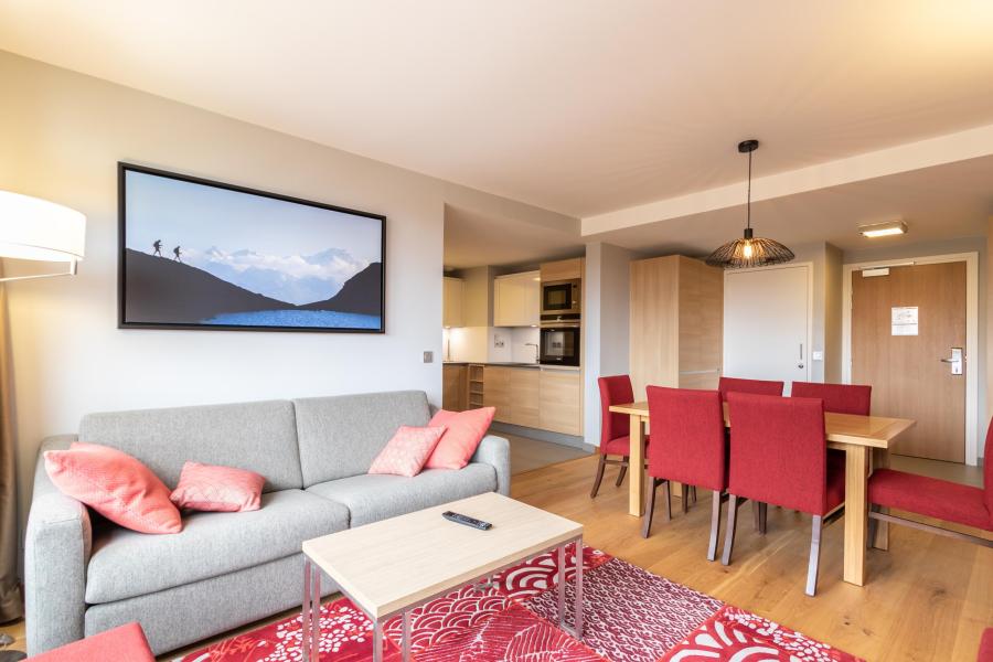 Rent in ski resort 4 room apartment 6 people (602) - Résidence les Monarques - Les Arcs - Living area