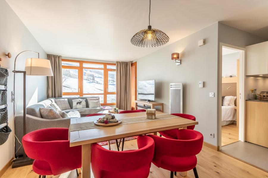 Skiverleih 4-Zimmer-Appartment für 6 Personen (717) - Résidence les Monarques - Les Arcs - Wohnzimmer