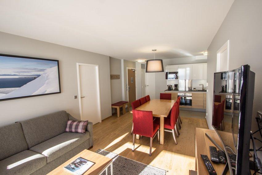 Ski verhuur Appartement 4 kamers 6 personen (301) - Résidence les Monarques - Les Arcs - Woonkamer