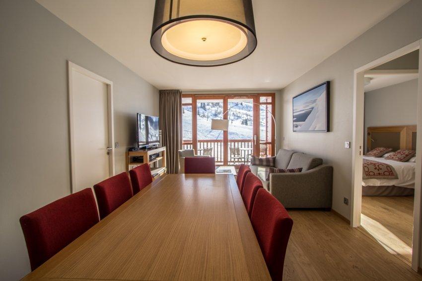 Ski verhuur Appartement 4 kamers 6 personen (301) - Résidence les Monarques - Les Arcs - Woonkamer