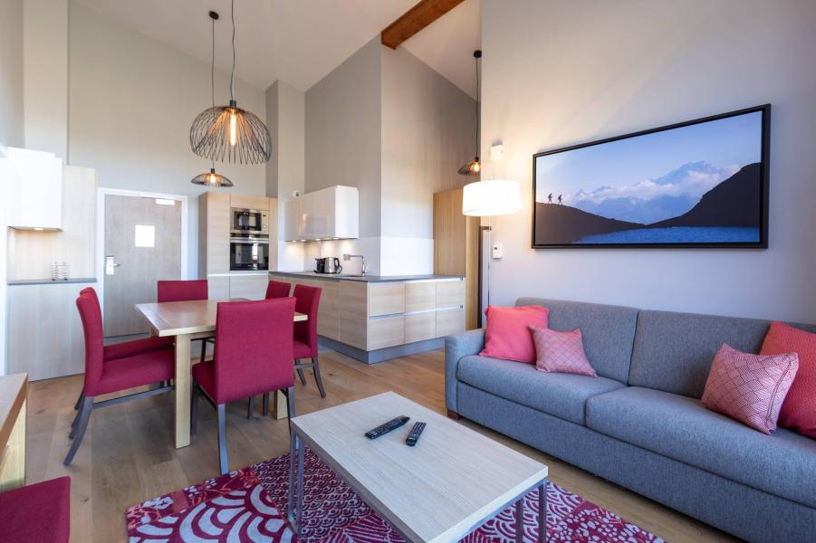 Ski verhuur Appartement 4 kamers 6 personen (702) - Résidence les Monarques - Les Arcs - Woonkamer